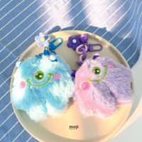 Móc khóa nhồi bông Happy monster flower má hồng leng keng