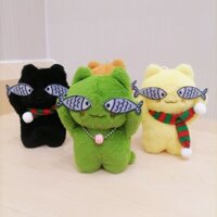 Móc khóa nhồi bông hình mèo cá dễ thương - DIY, charm động vật anime dễ thương cho ba lô, phụ kiện điện thoại, mặt dây chuyền Kitty mềm mại, nghịch ngợm và nhút nhát, quà tặng cho các cô gái và thanh thiếu niên