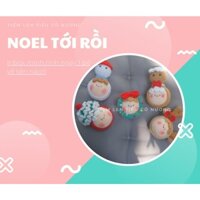Móc khóa noel - len handmade, trang trí noel len handmade