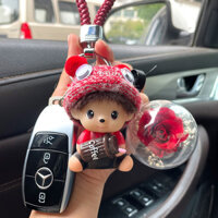 Móc khóa ô tô Monchhichi Móc khóa vui nhộn dễ thương Móc khóa sang trọng