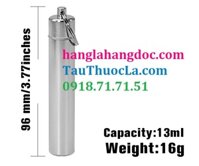 Móc khóa ống inox 17x96mm đựng tẩu thuốc lá điếu OT-96