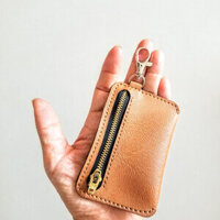 Móc khóa ôtô xe máy M1 - Da bò vàng