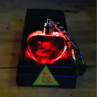 Móc khóa pha lê phát sáng khắc Hình con Rồng 3DQuà tặng