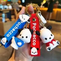 Móc khóa Pochacco dễ thương hoạt hình, móc khóa trang trí cặp đôi túi xe dễ thương
