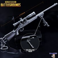 Móc khóa PUBG Đột kích Crossfire Sniper M24 hợp kim 17.5cm kèm kệ trưng bày