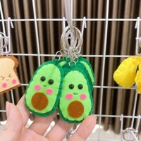 Móc Khóa Quả Bơ HandMade Vải Nỉ Siêu Dễ Thương 2023