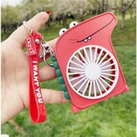 MÓC KHÓA QUẠT MINI BỎ TÚI HÌNH CÁ SẤU [TẶNG KÈM DÂY SẠC]