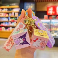 Móc khóa Sanrio Kuromi Melody Cinnamoroll Pochacco, khối Rubik thứ ba, đồ chơi giải đố, phụ kiện túi học StellaLou