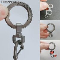 Móc khóa siêu nhẹ LIMERENCIA Titanium, 360° Móc khóa EDC Mini có thể xoay được, Khóa treo di động đa năng chất lượng cao Dụng cụ ngoài trời