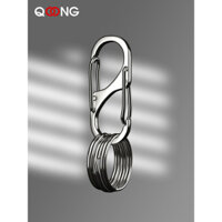 Móc khóa thép không gỉ 304 Y20 hình số 8 khóa ba vòng móc khóa xe móc khóa treo cho nam