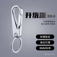 Móc khóa thép không gỉ 304 nâng cấp, móc khóa ô tô, móc khóa dày, móc khóa cao cấp cho nam