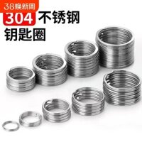 Móc khóa thép không gỉ 304, vòng phẳng, móc khóa xe, tròn, dày, phụ kiện đơn giản, khóa