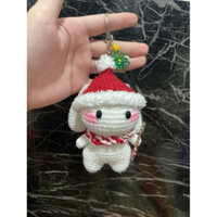 Móc Khoá Thỏ Bảy Màu Bản Noel Giáng Sinh (Đuýt To)