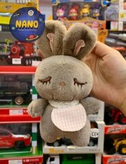 Móc Khóa Thỏ bông tạp dề sọc 16cm