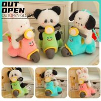 Móc khóa thỏ gấu trúc OUTOPEN, Mặt dây chuyền túi búp bê sang trọng hoạt hình sang trọng, Đồ trang trí nuôi thỏ gấu trúc dễ thương