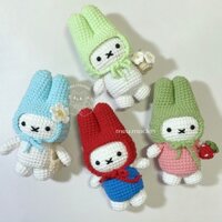 Móc khoá thỏ miffy - Móc khoá len dễ thương handmade