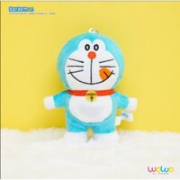 Móc khóa thú bông, Móc khóa nhồi bông Doraemon (12cm), Quà tặng giáng sinh -  Đệm Dày, Vải Cao Cấp Mềm Mịn Từ Tagger