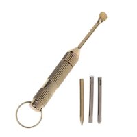 Móc Khóa Tô Vít Kiêm Lấy Ráy Tai 4 Trong 1 Màu Đồng Mã 1136