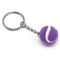 Móc khóa trái banh tennis làm phụ kiện cho người mê thể thao - Purple - 2cm