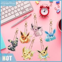 Móc khóa tranh kim cương acrylic diy key chains charm quà tặng giáng sinh