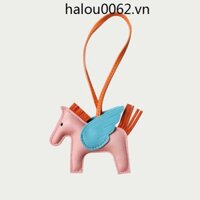 Móc khóa treo trang trí xe hơi hình ngựa nhỏ dễ thương bằng da phong cách hoang dã thời trang