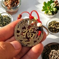 Móc khóa TREO XE, CỬA, VÍ hình chữ Phúc rồng phụng phong thủy may mắn, tài lộc [BH: NONE] / pktn sale