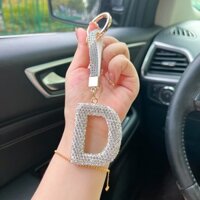 Móc Khóa Tròn Bằng Gốm Sứ Đính Kim Cương Giả Tinh Tế Cho Nữ