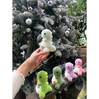 Móc khóa - trưng bày len handmade khủng long nhỏ dino
