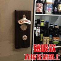 Móc khóa tủ lạnh bằng gỗ óc chó đen gắn tường sáng tạo Coca-Cola, dụng cụ mở chai từ tính, dụng cụ mở nắp chai, dụng cụ mở rượu