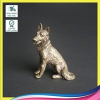 Móc Khóa Tượng Bằng Đồng Kiểu Dáng Con Chó Becgie Lớn (Kích Thước: 6.0 x 4.7cm)