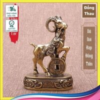 Móc Khóa Tượng Bằng Đồng Kiểu Dáng Con Dê Kim Tiền May Mắn (Kích Thước: 6.6 x 9.9cm)