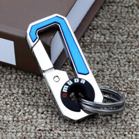 Móc Khoá Xe Máy Ô TÔ Cao Cấp Nam Tính Lịch Lãm Thái Lan OMUDA Có Chốt Gài Thắt Lưng INOX K3749 - Xanh Viền Bạc
