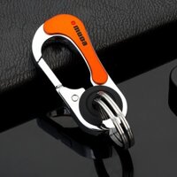 Móc Khoá Xe Máy Ô Tô INOX Cao Cấp Có Chốt Đeo Thắt Lưng K3754 - Cam