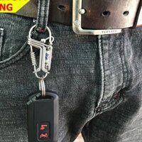 Móc khóa xe máy thủ công inox gắn họa tiết ô tô đẹp chất liệu inox cài lưng quần thời trang Móc khóa thủ công