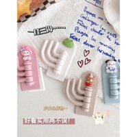 Móc không khoan dễ thương, ba móc liền mạch, dán tường chắc chắn, móc dính nặng, móc khóa xoay