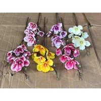 Mộc lan cao su giả 5 bông 90cm cắm bình decor phòng khách.