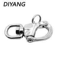 Móc lò xo xoay bằng thép không gỉ Móc đa năng Loại D Móc hành lý RV Du thuyền Phụ kiện phần cứng biển Móc khóa có thể tháo rời Sản phẩm chất lượng cao Sản phẩm nhà máy