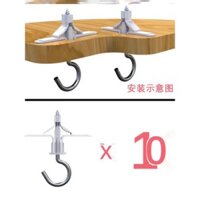 Móc mở rộng lưới chống muỗi hình tròn, lỗ gắn tường, móc treo đèn lồng, móc trần tấm thạch cao, móc đèn mắt