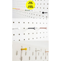 Móc móng tay màu dopamine nâng cấp tương thích với bảng pegboard IKEA, bảng lỗ tròn, móc kim loại đường kính lỗ 4mm, lắp đặt dễ dàng