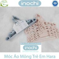 Móc Quần Áo Mỏng Trẻ Em Hara 185, Mắc Treo Quần Áo Nhựa Trẻ Em, Trẻ Sơ Sinh Cao Cấp Inochi Tiêu Chẩn Nhật - Set 5 Chiếc