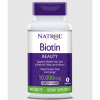 Mọc tóc natrol biotin 10000mcg fast dissolve hộp 100 viên Healthy Care OZ Slim Official