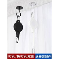 Móc trần dính chắc chắn không cần khoan, móc treo đèn lồng, móc chậu lan hoa có thể kéo dài, móc treo