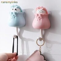 Móc trang trí mèo RAREM, Hộp đựng chìa khóa liền mạch hoạt hình, Phụ kiện phòng tắm & nhà bếp tự dính dễ thương