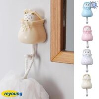 Móc trang trí mèo REYOUNG, Hộp đựng chìa khóa hoạt hình tự dính, Sáng tạo liền mạch vui nhộn Phụ kiện phòng tắm & nhà bếp