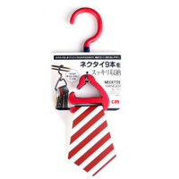 Móc treo 9 cà vạt, khăn mùi xoa KM 1361 hàng Nhật (Đỏ)