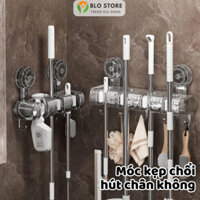Móc Treo Chổi Kẹp Treo Cây Lau Nhà Hút Chân Không, Giá Móc Treo Đồ Đa Năng Chịu Lực - Blostore - MTC01