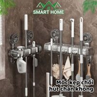 Móc Treo Chổi Kẹp Treo Cây Lau Nhà Hút Chân Không Siêu Chắc, Giá Móc Treo Đồ Đa Năng Chịu Lực Tốt Smart Home - MTC01