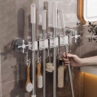 Móc Treo Chổi Kẹp Treo Cây Lau Nhà Hút Chân Không Siêu Chắc, Giá Móc Treo Đồ Đa Năng Chịu Lực Tốt