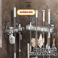 Móc Treo Chổi Kẹp Treo Cây Lau Nhà Hút Chân Không Siêu Chắc, Móc treo đồ nhà tắm đa năng LIKE-MTC01