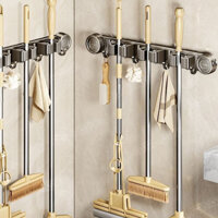 Móc treo chổi Móc treo cây lau nhà Giá kẹp cây lau nhà kẹp chổi nhà tắm hút chân không